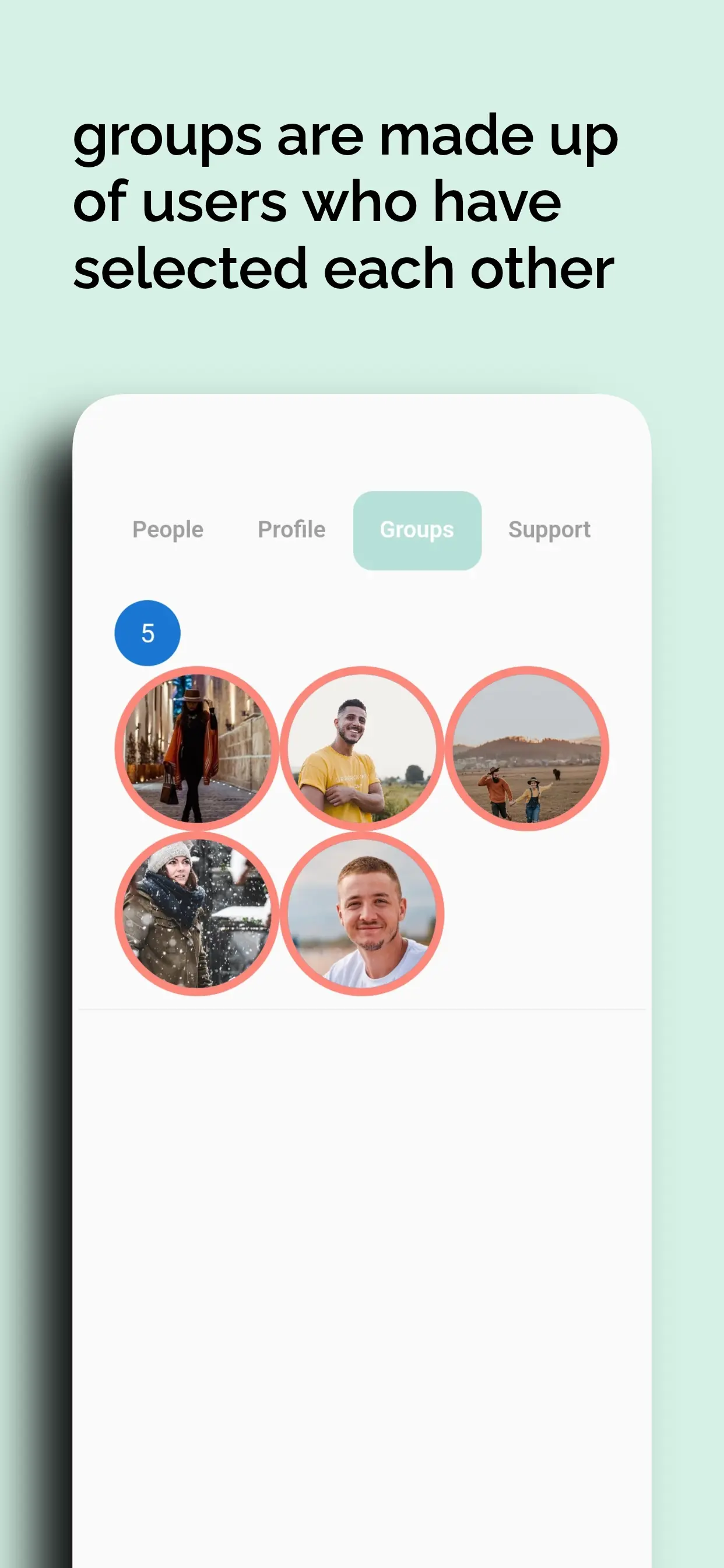 Screenshot of the Group'd app